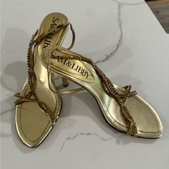 Sam & Libby Gold Dress Heels - homecoming, prom, weddings, business, dinner - Picture 4 of 5